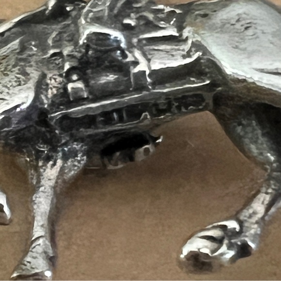 Southwestern theme metal bracelet with sterling silver charms. - Picture 9 of 9